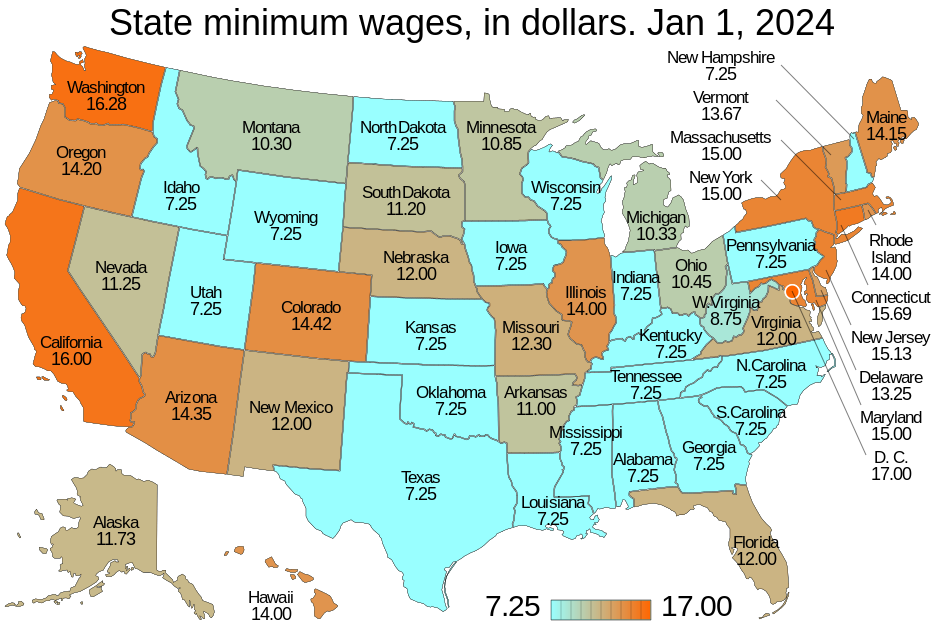 Average Salary by State in the USA in 2024 TimePayout